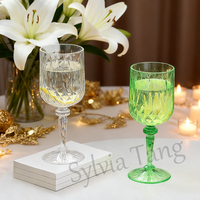 Verres à vin vintage en plastique, verres à boire incassables, verrerie de mariage, gobelets à eau en cristal, flûtes à champagne vintage, ensembles