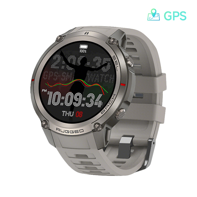 DM59 Rugged Smart Watch GPS 1.43" AMOLED IP67 Waterproof Fitness Tracker Sleep Tracker Offline Map Altimeter Compass for Android