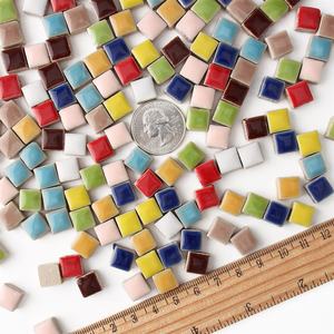 Projets de bricolage passe-temps carreaux de mosaïque d'art coloré en céramique émaillée pour la place d'artisanat - Product Image 4