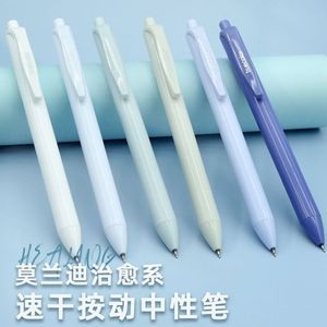 Stylo gel à bouton poussoir Xi Peptide Morandi 0,5 mm, écriture fluide, fournitures de bureau et scolaires, pointe en tungstène Hulutou - Product Image 1