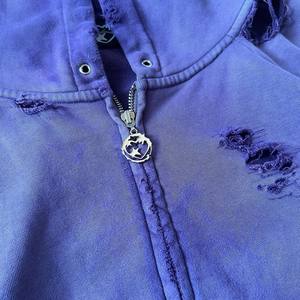 Tùy Chỉnh Thời Trang Phố 400gsm Trọng Lượng Nặng Cotton In Kỹ Thuật Số Hoody Cổ Điển Cắt Cởi Quần Áo Với Túi Drop Shoulder Hoodie - Product Image 4