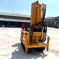 Machine de forage de puits d'eau sur chenilles la plus vendue, portée maximale 300m, certifiée CE ISO, pour forage profond