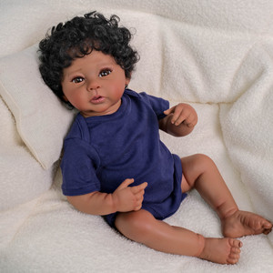 Muñeca Reborn Realista de 20 Pulgadas, Piel Negra Afroamericana, Tacto Real, Muñeca de Alta Calidad, Regalo Popular para Niños - Product Image 2
