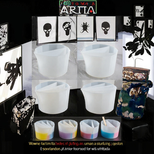 Tự làm keo khuôn Keo trộn cốc Silicone màu trộn cốc Keo trộn công cụ sơn màu trộn và phù hợp với cốc - Product Image 2