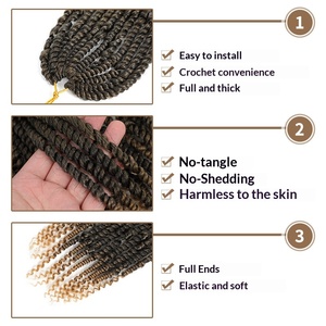 Parrucche Africane per Vendite Transfrontaliere: Passion Twist, Parrucche in Seta con Estremità Ricci, Moda Anti-Età, Realizzate a Macchina - Product Image 3