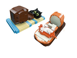 2025 vente chaude bricolage bloc de construction ensemble <span class=keywords><strong>petit</strong></span> <span class=keywords><strong>bureau</strong></span> à domicile Table décor Animal chat bloc de construction ensemble cadeau pour les enfants - Product Image 2
