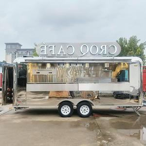 Camion de nourriture mobile entièrement équipé chariot de crème glacée remorque de café de 18 pieds à vendre pour la <span class=keywords><strong>Belgique</strong></span> - Product Image 1