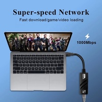 Adaptador de Red Gigabit Ethernet LAN RJ45 Externo USB 3.0, Convertidor de Tarjeta de Red con Cable de 1000 Mbps