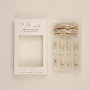 Popular Design False Artificial Nail Tips French Style Acrylic Fake Press On Nails