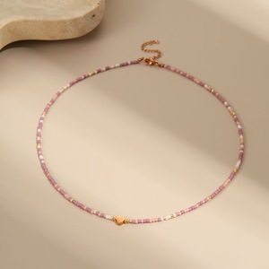 Collar de perlas de agua dulce de piedra de río azul cielo transfronterizo para mujer, cadena de cuello estilo playa de alta gama, que no se desvanece - Product Image 3