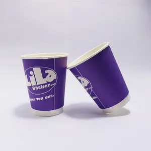 En plastique livraison papier tasse 3oz tasses de crème glacée 8oz gâteau doublures cuisson glace imprimé avec logo papier tasses