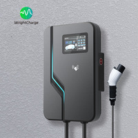 Estación de Carga para Vehículos Eléctricos en Edificios Comerciales, Wallbox de 22KW, Cargador Inteligente Trifásico, OCPP, RFID, WiFi, LCD, Tipo 2, WrightCharge