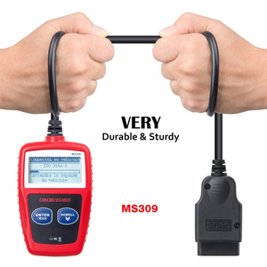 Lecteur de code OBDII rouge pour véhicule, <span class=keywords><strong>outil</strong></span> de diagnostic automobile, écran LED, garantie 1 an, analyse du moteur de voiture, certifié CE MS309 - Product Image 3