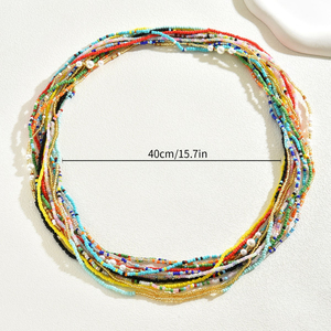 Bracelet perlé multicouche de luxe léger au design simple et original, fait main pour femmes, bijoux tendance, vente en gros - Product Image 6