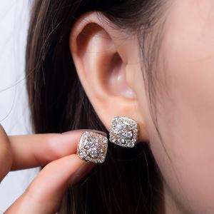 Boucles d'oreilles en or massif 18k 14k 10k et argent avec moissanite MSE-580 - Product Image 5