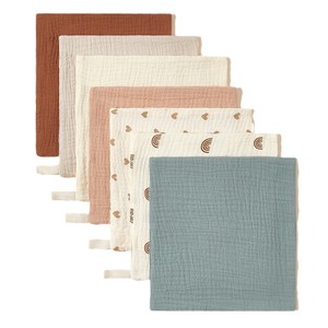 <strong>Best</strong> Woven Eco-Friendly Cotton Small Square Pink Baby Burp Soothing Towel <strong>Washcloth</strong> for <strong>Newborn</strong> - Product Image 4