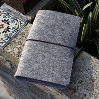 Cahier de agenda personnalisé, avec bandes élastiques, couverture en feutre, 1 pièce, vente en gros