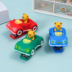 Creative Cartoon Bear Car Stapler Mini Office Student Stationery Binding Tool 15 Page Capacity MIAX-0235 - Product Image 5