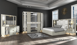 Dernier Ensemble de <span class=keywords><strong>Chambre</strong></span> Complet en MDF Style Appartement pour Adultes avec Armoire – Mobilier pour Maison ou Hôtel - Product Image 6