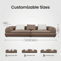 Canapé moderne élégant trois places en cuir véritable, rembourré en éponge, facile à nettoyer, idéal pour appartement, hôtel, villa, salon et coin détente