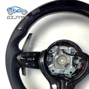 Volante in Fibra di Carbonio con LED per BMW Serie G20 G30, in Pelle Traforata con Cuciture Tricolore <span class=keywords><strong>M</strong></span> e Finiture in Carbonio per Corse - Product Image 3