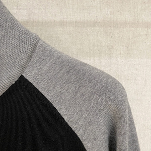 Veste zippée en tricot pour homme, style designer de luxe, col haut, couleur contrastée, pull décontracté, automne-hiver - Product Image 6