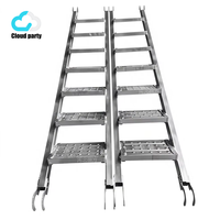Tour d'escalier modulaire Cloud-Party Ringlock en acier Q355, hauteur réglable, escaliers de construction HDG
