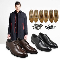 Lacets en Silicone sans attache pour chaussures en cuir, élastique en caoutchouc sans attache pour chaussures de soirée/robe