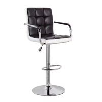Tabouret de bar moderne rembourré en cuir PU avec accoudoirs pour bar et restaurant à domicile, vente en gros