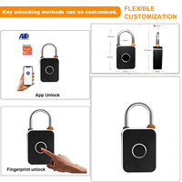 Cadenas intelligent avec empreinte digitale, serrure de casier avec application Tuya, mini cadenas sans clé, convient aux sacs, bagages, boîtes à outils, casiers de gym