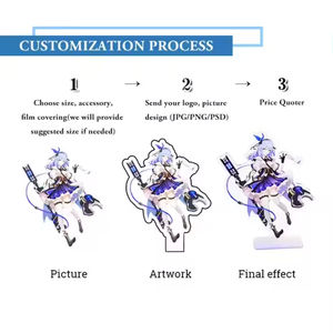 Figurines de dessins animés mignonnes imprimées en UV de haute qualité avec effet holographique arc-en-ciel pour les magasins de cadeaux - Product Image 3
