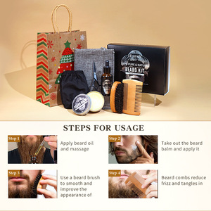 Crème à barbe adoucissante à base de plantes pour hommes, huile, lotion végétalienne pour rasage rafraîchissant, favorise la croissance de la barbe, OEM pour Amazon Beard - Product Image 2