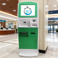 Kiosque de paiement à pièces et à billets pour donner des pièces de monnaie avec un emplacement intégré pour carte SIM