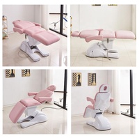 Table de massage rose moderne, lit de spa cosmétique, lit de massage électrique à 3/4 moteurs, salon de beauté, lit de massage