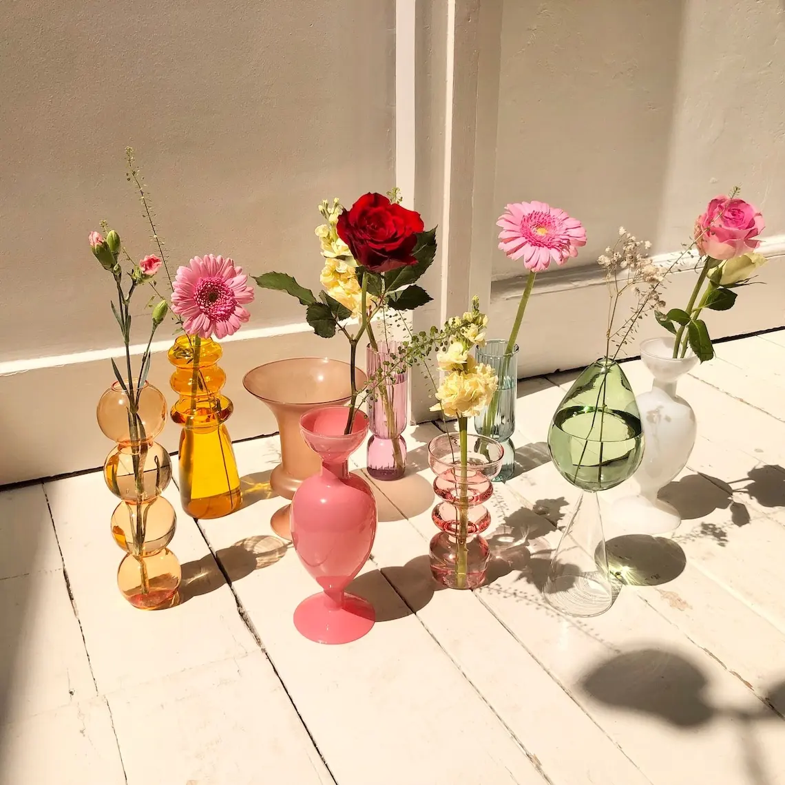 Petits Vases en verre nordique arrangement de fleurs décoration Art décor intérieur nordique Design différents styles et formes