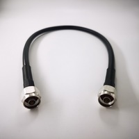 Cable eléctrico de 914,4mm, doble tipo N, enchufe macho, conector Coaxial Rf de crimpado, ensamblaje de fabricantes, Cable Coaxial de puente LMR400
