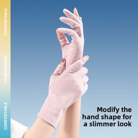 Gants d'été pour femmes, unis, à doigts entiers, en coton/élasthanne, antidérapants, compatibles écran tactile, pour cyclisme, travail et usage quotidien