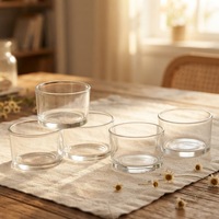 Porte-bougie en verre transparent de 42 ml, vide, pour bougies chauffe-plat, idéal pour la fabrication de bougies DIY, l'aromathérapie, les mariages et la décoration de table à la maison.