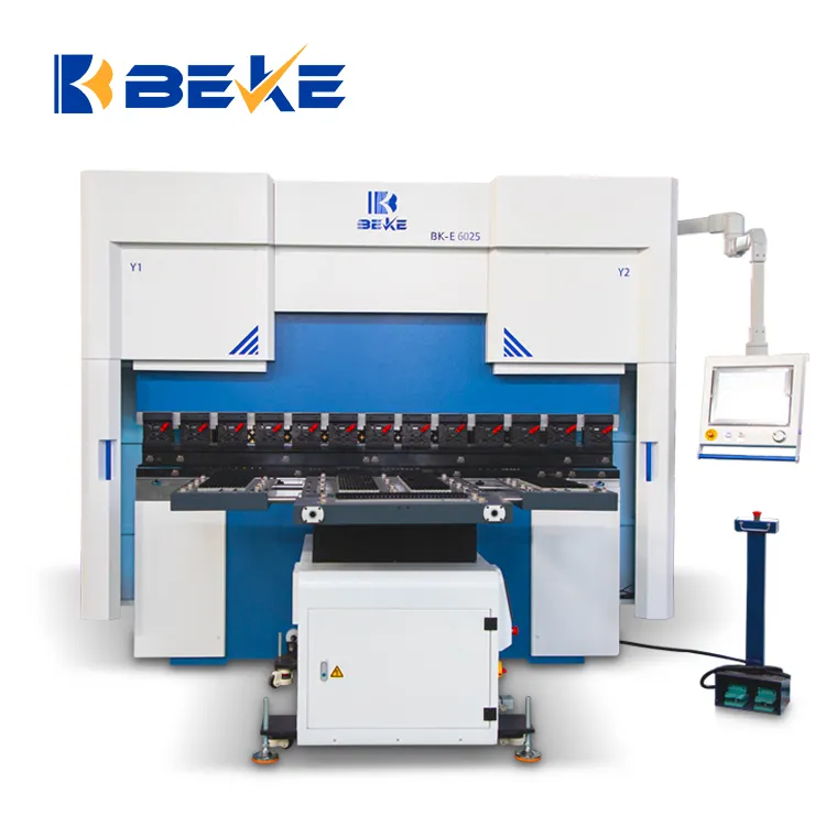 BEKE 60T2500mm servo bending machine electric cnc press brake with follow-up support material