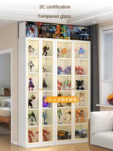 Estantería ajustable moderna, estantería a prueba de polvo, vitrina de almacenamiento multicapa de pie - Product Image 4