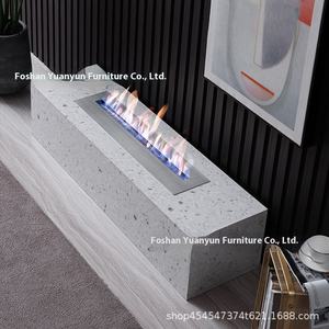 Couvercle de poêle à <span class=keywords><strong>alcool</strong></span> manuel moderne en acier inoxydable brossé argent <span class=keywords><strong>pour</strong></span> brûleur à éthanol biologique <span class=keywords><strong>pour</strong></span> <span class=keywords><strong>cheminée</strong></span> de salon - Product Image 2