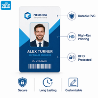 Lot de cartes d'identité personnalisées en PVC 4x6 avec cordon, impression de données variables pour événements et expositions - Vente en gros