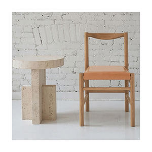 أثاث كوموسي طاولة قهوة ترافرتين طبيعية أوروبيية شمالية حديثة من مصمم غرفة المعيشة من الترافرتين - Product Image 1