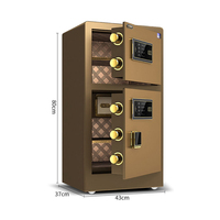 XBT Home Office Grand coffre-fort tout en acier avec serrure à combinaison Double porte Coffre-fort électronique antivol