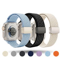 Bandjoy OEM Vente en gros de bracelets de montre en nylon à boucle magnétique, bracelets de sport de remplacement pour Apple Watch Series 12 Ultra 4