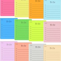 Option multicolore à douze couleurs transfrontalières forte adhérence Version verticale N fois blocs-notes adhésifs pour l'apprentissage du mémo