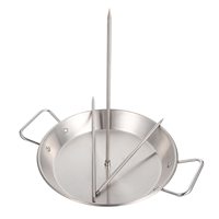 Brochettes à kebab verticales Poêle à griller Poêle en acier inoxydable Plaque de cuisson Poêle avec brochette pour four BBQ