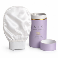 Gant exfoliant neuf en tissu mélange de soie et de viscose pour une exfoliation profonde et l'élimination des peaux mortes