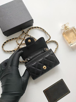 Sac de téléphone portable en cuir léger de luxe avec bandoulière chaîne détachable, étui portefeuille bandoulière pour femme