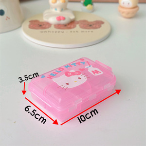 กล่องยาพกพา Labubu แบบพับได้ แบ่งช่องเก็บยา ดีไซน์การ์ตูน ใช้ได้ทุกวัน - Product Image 3